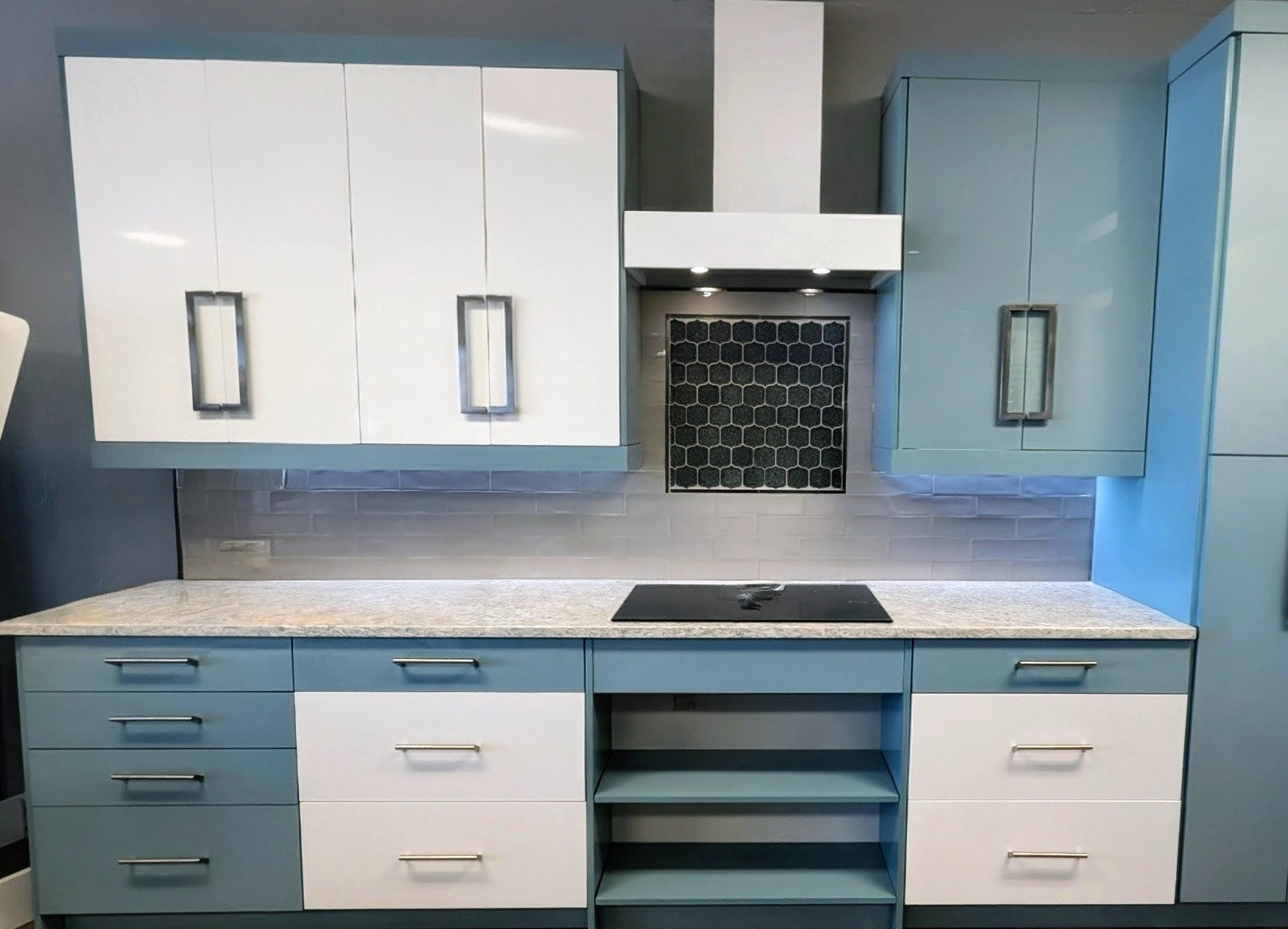 SHOWROOM DISPLAY EURO BOX Cabinet maker assembling dovetail joint in a well-lit workshop